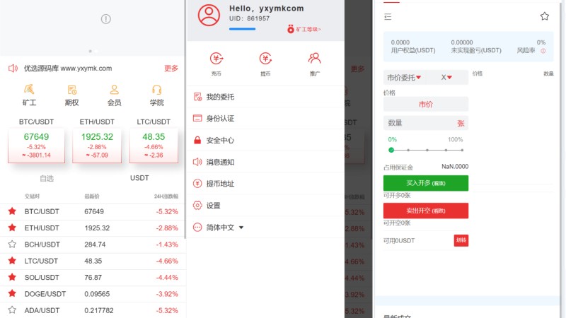 全开源交易所系统/币币期权交易/合约/跟单/